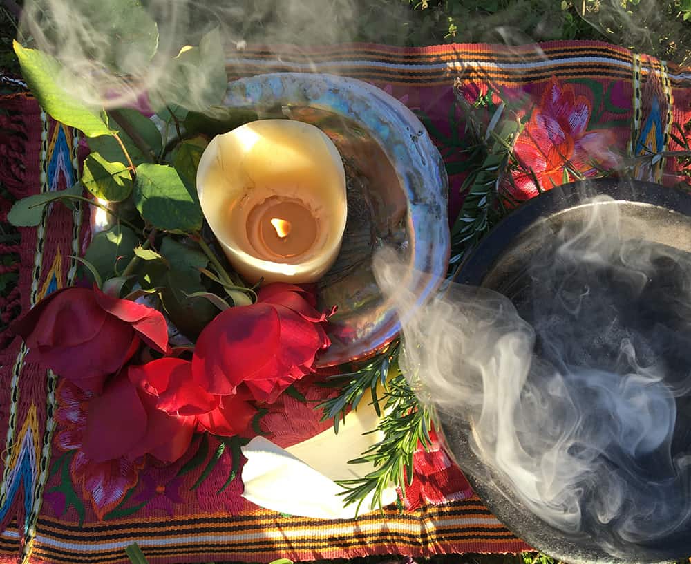 holistic healing, candle, roses, incense